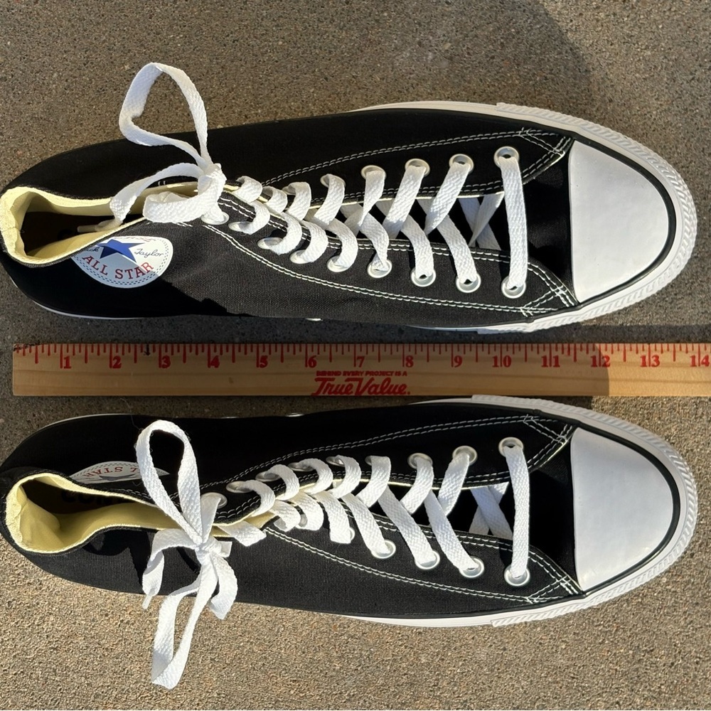 Converse Chuck Taylor All Star Canvas Unisex High Top Black Unisex M-15 W-17 - Picture 10 of 11